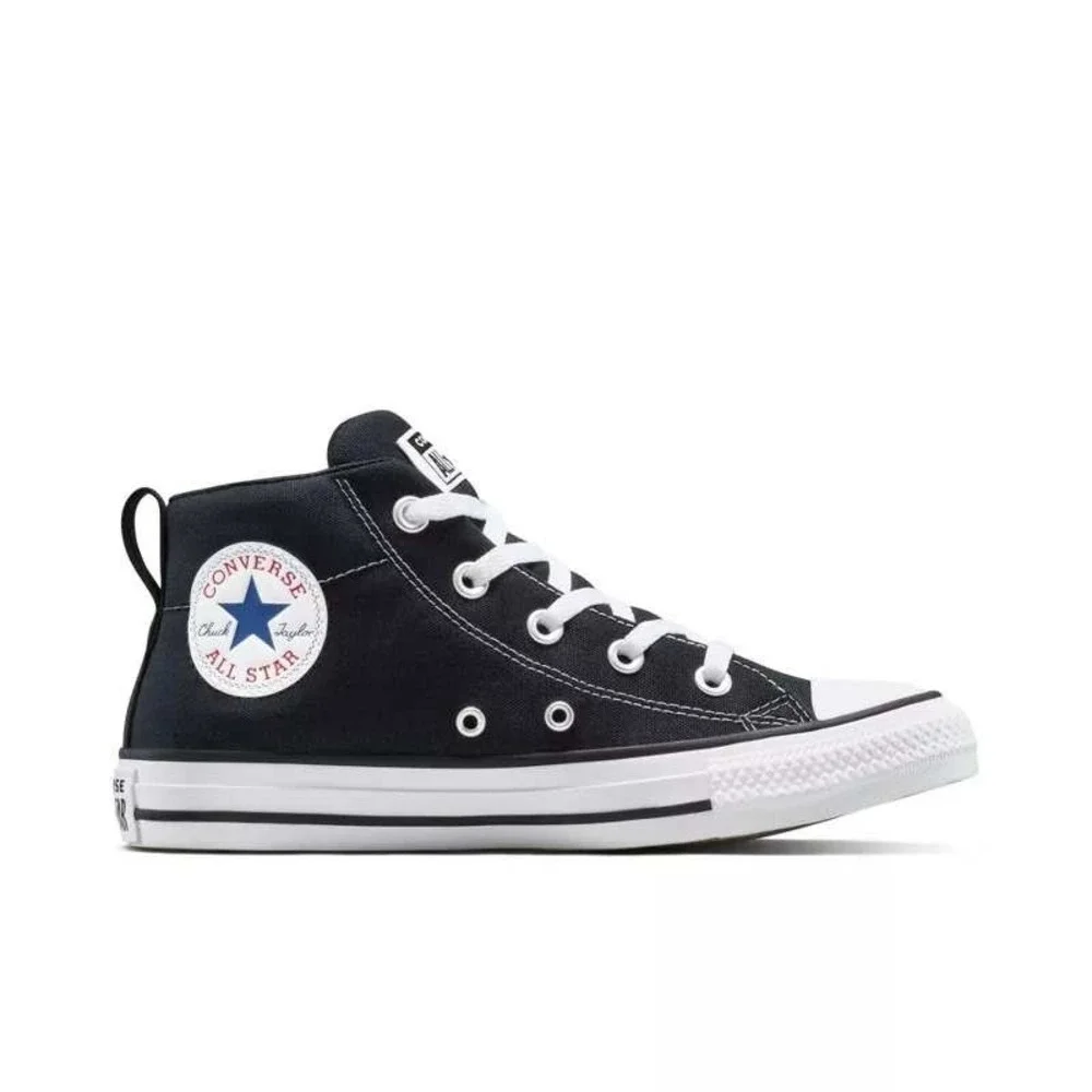 Big Boys Sneakers by Converse Black Mid Top‎ Size 5.5 New With Tags